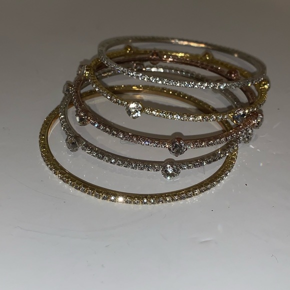 5 Gold/Silver Bangles - Picture 3 of 5